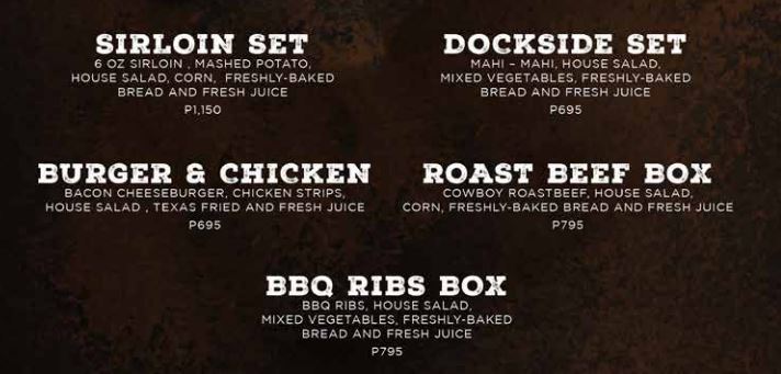 Texas Roadhouse Menu in philippines