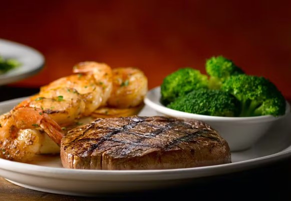 Texas Roadhouse Ribeye and Grilled Shrimp