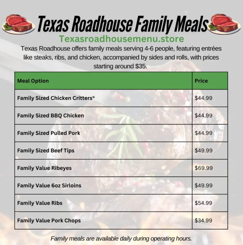 Texas Roadhouse Family meals